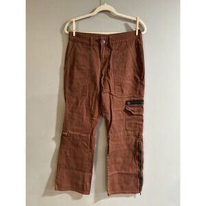 Hot Topic Pants‎ Woman Size 28 Brown Straight Zipper Goth Grunge